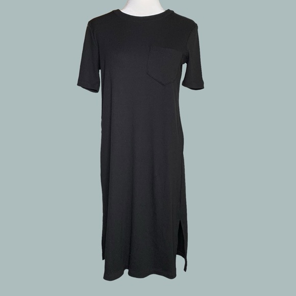 Madewell Dresses & Skirts - Madewell Black Ribbed Maxi Dress